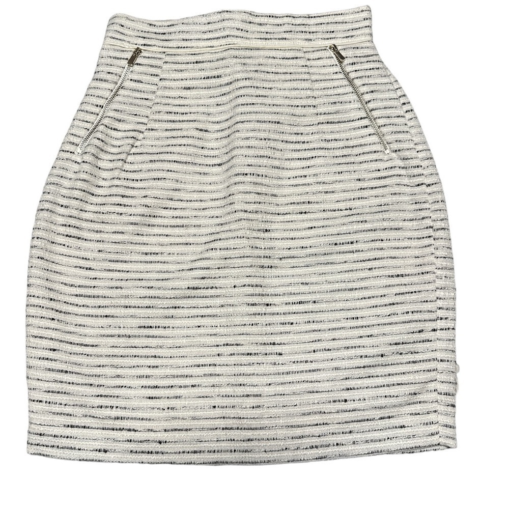 H&M Twill Skirt with Zippered Pickets — Size 4 - Picture 1 of 3